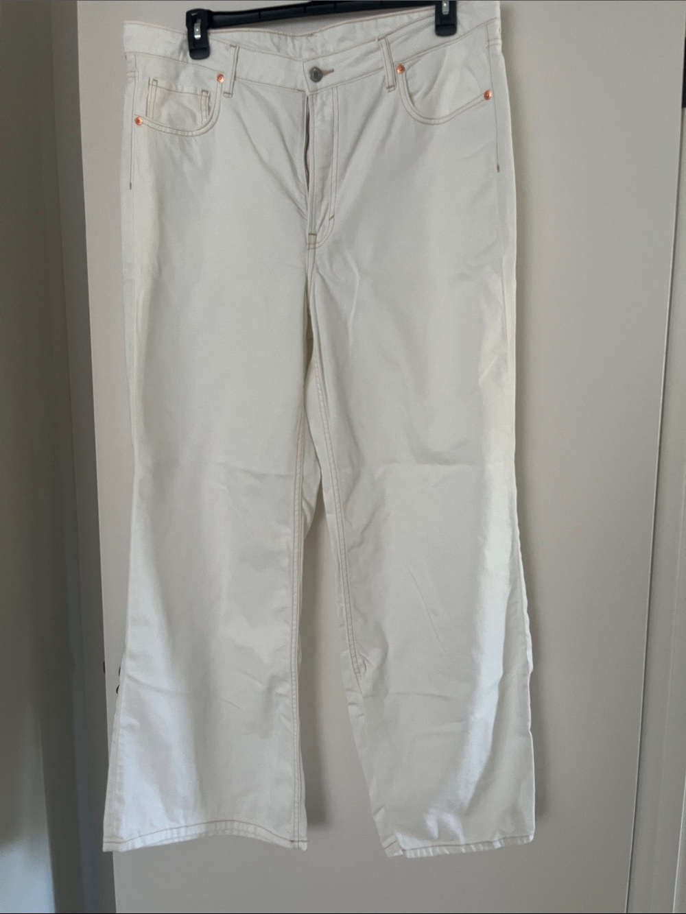 H&M Men's Off-White Bootcut Jeans
